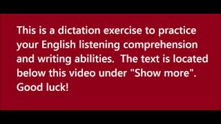 English Dictation 4  Neighbors  English With Emily [upl. by Hpseoj835]