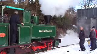 South Tynedale Railway The Brand New Steam Loco is Green Dragon Welcome Steam [upl. by Eenerb]