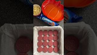 Red Velvet Oreo Brownies oreo redvelevet brownies halloween halloweenbaking [upl. by Mandler]