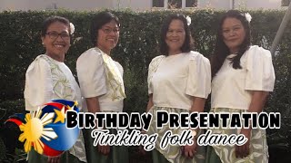 Philippine National Folk Dance Tinikling Birthday Presentation [upl. by Eenttirb]