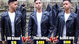 Thursday Leather Jacket Vs Schott Perfecto 118 Vs A 70 Leather Jacket Best Motorcycle Jackets [upl. by Lovell153]