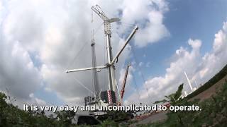 AC 1000 All Terrain Crane Installing Windmills at Hannover and Padeborn Windparks [upl. by Aicened95]