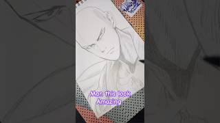 Drew Saitama in 5min 😎 anime drawing shots saitama [upl. by Laurette]