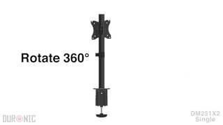 360 degree view of Duronic DM251X2  Monitor Arm Mount amp Bracket for Desk Mounting [upl. by Redliw]