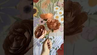 DIY Papierblumen  Ranunkeln aus Krepppapier 🌸 basteln paperart papierbasteln [upl. by Geer]