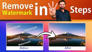 Remove Watermark from any Picture in 3 Steps using Photoshop [upl. by Noxid]