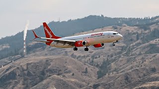 Very Rare Sunwing Firefighting Charter flight arrival at Kamloops Airport [upl. by Alison]