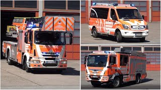 Gong  Durchsage  Pressluft 2 Alarme Berufsfeuerwehr  Rettungsdienst Wiesbaden [upl. by Nangatrad]