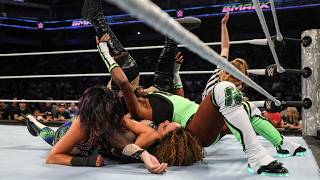 WWE Smackdown Bayley amp Naomi defeated Nia Jax amp Tiffany Stratton in a Tornado Tag Team Match [upl. by Kirchner]