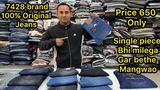 Branded 100 original jeans price 650 se suru singal piece bhi milega [upl. by Yorgen273]