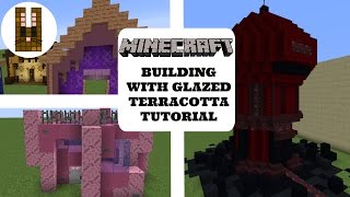 Minecraft Tutorial Building with Glazed Terracotta Blocks 112 [upl. by Bartolemo]