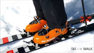 Vipec Evo  Ski Walk Mode  Fritschi Swiss Bindings [upl. by Chavey]