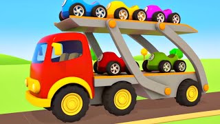 Full episodes of Helper cars cartoons for kids Colored racing cars for kids amp tow trucks for kids [upl. by Llovera]