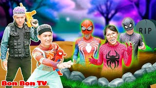 Siêu Nhân Nhện Bảo Vệ Bố Mẹ Zombie Khỏi Thợ Săn Đáng Sợ  Tổng Hợp Video Hay Nhất  Bon Bon TV [upl. by Annoerb]