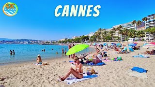 Stunning 4K Beach Walk in Cannes Croisette Full Tour  September 2023 Escape 🏖️ [upl. by Odravde965]