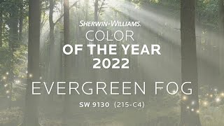 SherwinWilliams 2022 Color of the Year  Evergreen Fog [upl. by Llehsyt]