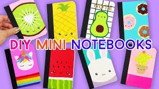 How to Make EIGHT Mini Kawaii Notebooks Backtoschool DIYs [upl. by Dodson]