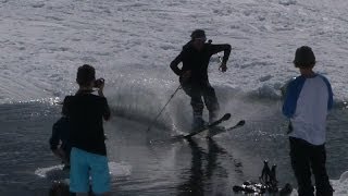 Water skiing on the Lac du Lou Val Thorens [upl. by Terza]