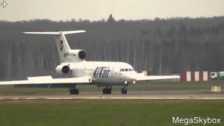 Yakovlev Yak42D RA42373 UTair landing and arrival at MoscowDomodedovo DMEUUDD [upl. by Jack]