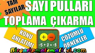 Tamsayılar da sayı pulları ile toplama çıkarma 7sınıf [upl. by Parfitt]