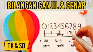 SUPER MUDAH Belajar Bilangan Ganjil dan Genap untuk TK dan SD [upl. by Ravilob]