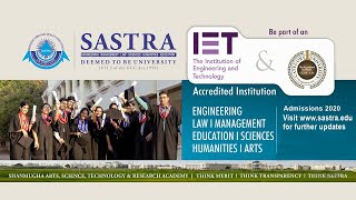 SASTRA Admissions 202021 An Overview [upl. by Rehposirhc193]