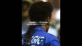 baggio one hits hard 🏆💔🥲  football worldcup italy baggio brazil [upl. by Grizel]