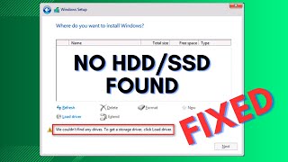 We couldnt find any drives To get a storage driver click Load driver  FIXED [upl. by Fayth687]