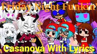 The Ethans  Fnf React ToFriday Night Funkin the Musical Casanova With Lyrics by RecD Gacha Club [upl. by Attelrahc]