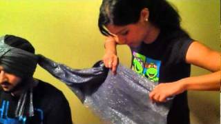 How to Tie a Side Turla Bhangra Pagh Turban [upl. by Graniela]