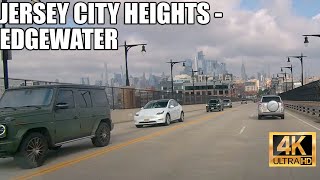 NJ drive Jersey City Heights to Edgewater via Hoboken amp Weehawken 4K [upl. by Prud]