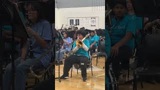 8th grader trombone plays their etude [upl. by Naples]