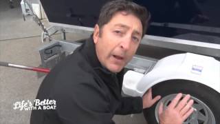 Performing a safety check on trailer bearings with Theo Rozakis of MY Marine [upl. by Armyn]