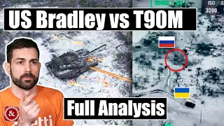 Ukrainian Bradley Battles Russian T90M Tank near Avdiivka [upl. by Ennaer]