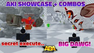 ABA UPDATE AKI SHOWCASE  ALL MECHANICS  COMBOS BRAINDEAD BROKEN [upl. by Lourdes473]