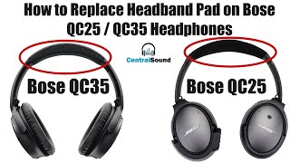 How to Replace Headband Pad Cushion on Bose QC35 QC25 QuietComfort 35 25 Headphones [upl. by Leynad]