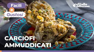 CARCIOFI AMMUDDICATI dal siciliano ripieni di mollica Facili e deliziosi da provare 🌿😋🤤🥖 [upl. by Arin395]