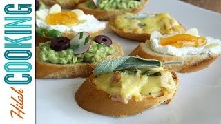 How to Make Crostini  3 ways  Hilah Cooking [upl. by Ajna733]