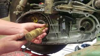 Lambretta Gearbox Endplate and Gearbox Removal [upl. by Dnumyar]