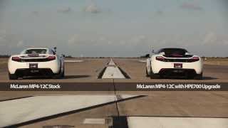 707 HP Hennessey McLaren vs Stock 616 HP McLaren  Drag Race [upl. by Leong]