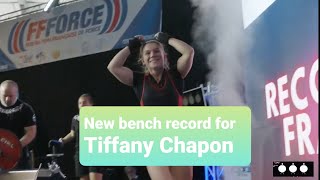 New bench record for Tiffany Chapon and meet recap from French nationals powerlifting ffforce [upl. by Alphonso]