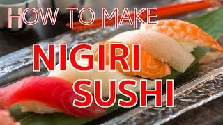 How to Make Nigiri Sushi 【Sushi Chef Eye View】 [upl. by Ahsaercal919]