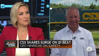 CSX CEO on Q1 earnings beat [upl. by Desmond624]