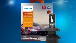 SKODA RAPID LED HEADLIGHT UPGRADE  PHILIPS ULTINON RALLY 3550 H4  OSRAM BETTER [upl. by Cott]