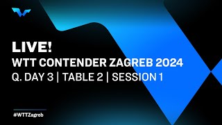 LIVE  T2  Qualifying Day 3  WTT Contender Zagreb 2024  Session 1 [upl. by Oirazan]