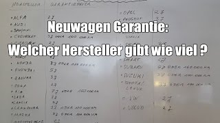 Neuwagen Garantie Welcher Hersteller gibt wie viel BMW gibt keine Neuwagengarantie [upl. by Idram]