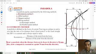 Lecture 27 Parabola by Eccentricity Method in AutoCADEngineering Graphics [upl. by Deelaw]