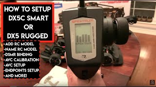 Spektrum DX5C Smart or DX5 Rugged Setup a new RC model with AVC  Netcruzer RC [upl. by Medovich]