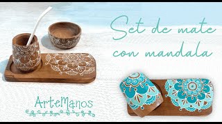 Cómo pintar un set de mate con mandala [upl. by Noffets169]