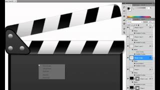 Movie clapboard icon in Photoshopclip2mp4 [upl. by Yelkrab]